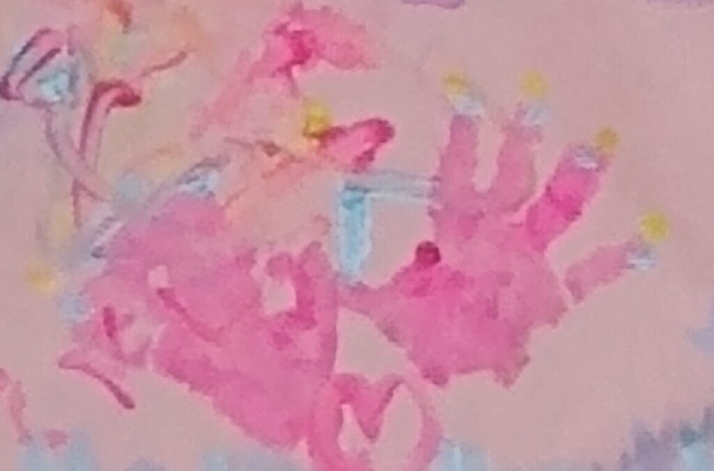 Hanukkiah handprint with paint ideas