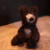 Mini Needle Felted Bear- Brown